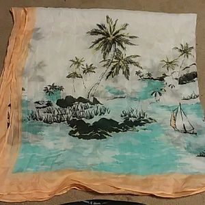 Tropical fashion scarf.